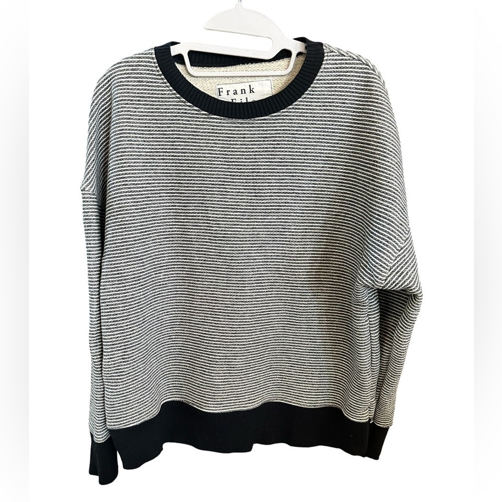 Frank & Eileen NWOT Ribbed Knit Sweatshirt Navy Size S